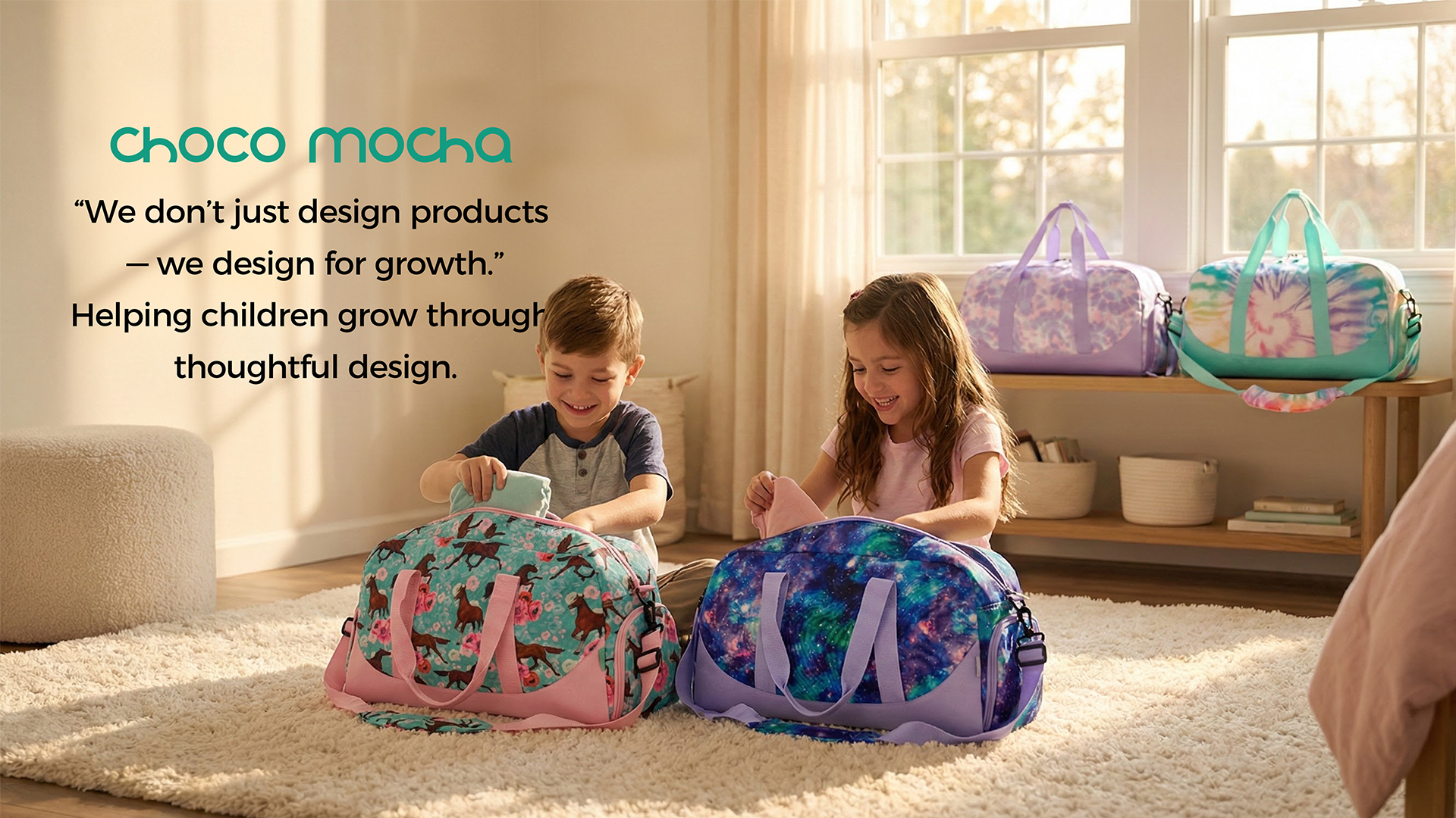 Amazon.com | Choco Mocha Kids Duffle Bag, Girls Panda Overnight
